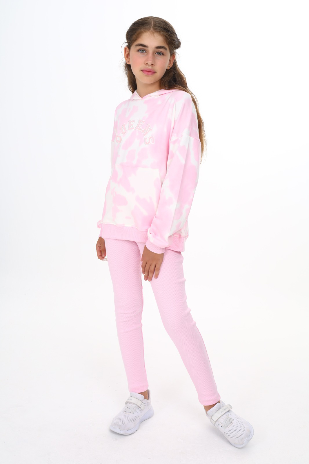 Toontoy  Kız Çocuk Batik Desenli Taytlı Takım