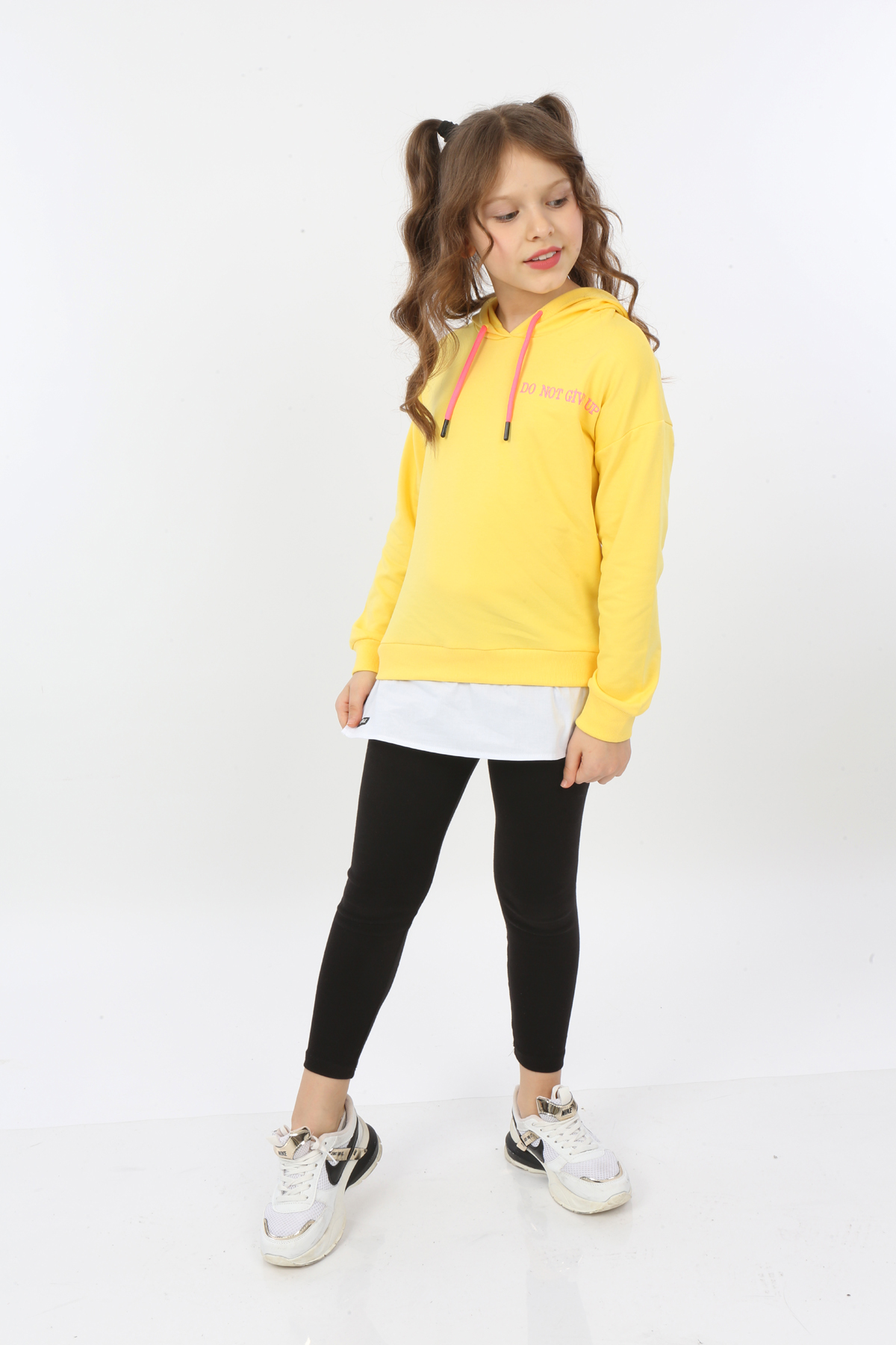 Toontoy Kız Çocuk Do Not Give Up Nakışlı Sweatshirt