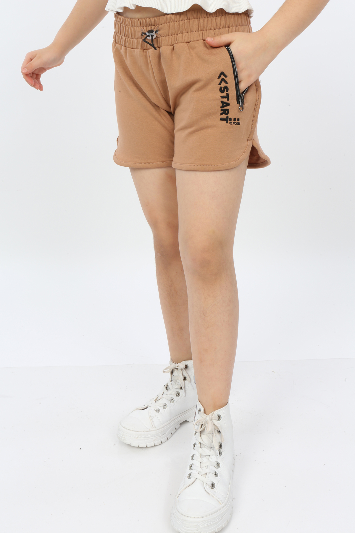 Toontoy Kız Çocuk Start Nakışlı Şort