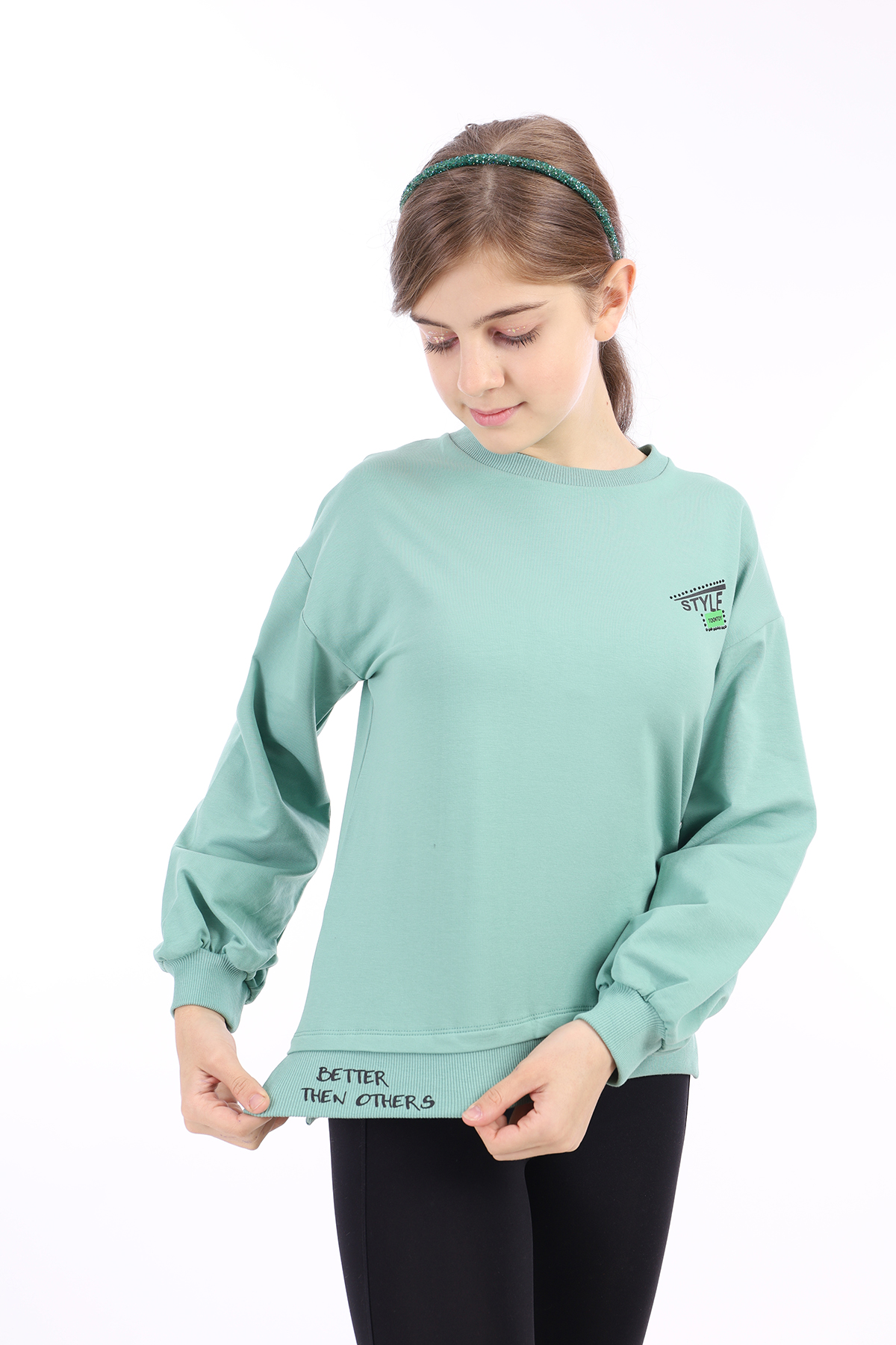 Toontoy Kız Çocuk Baskılı Sweatshirt