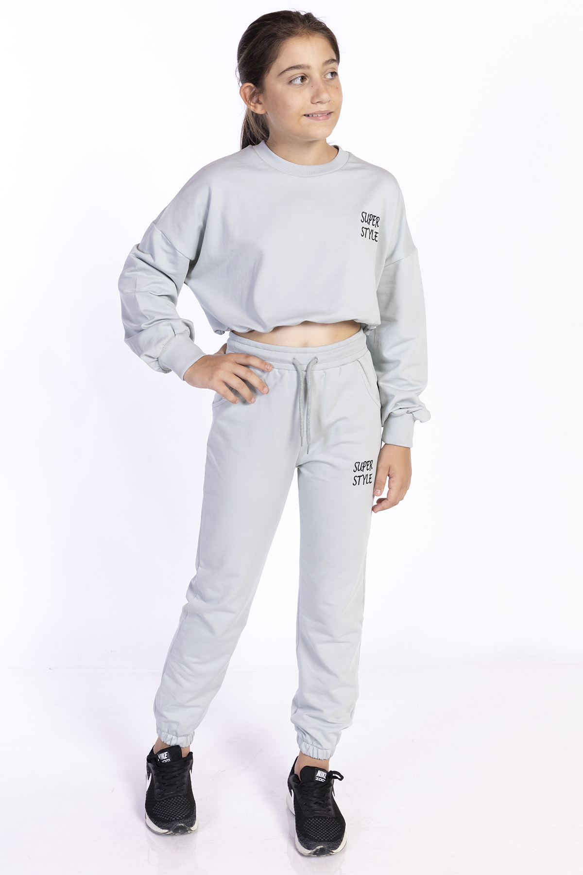 Toontoy  Kız Çocuk Nakışlı Eşofman Takımı