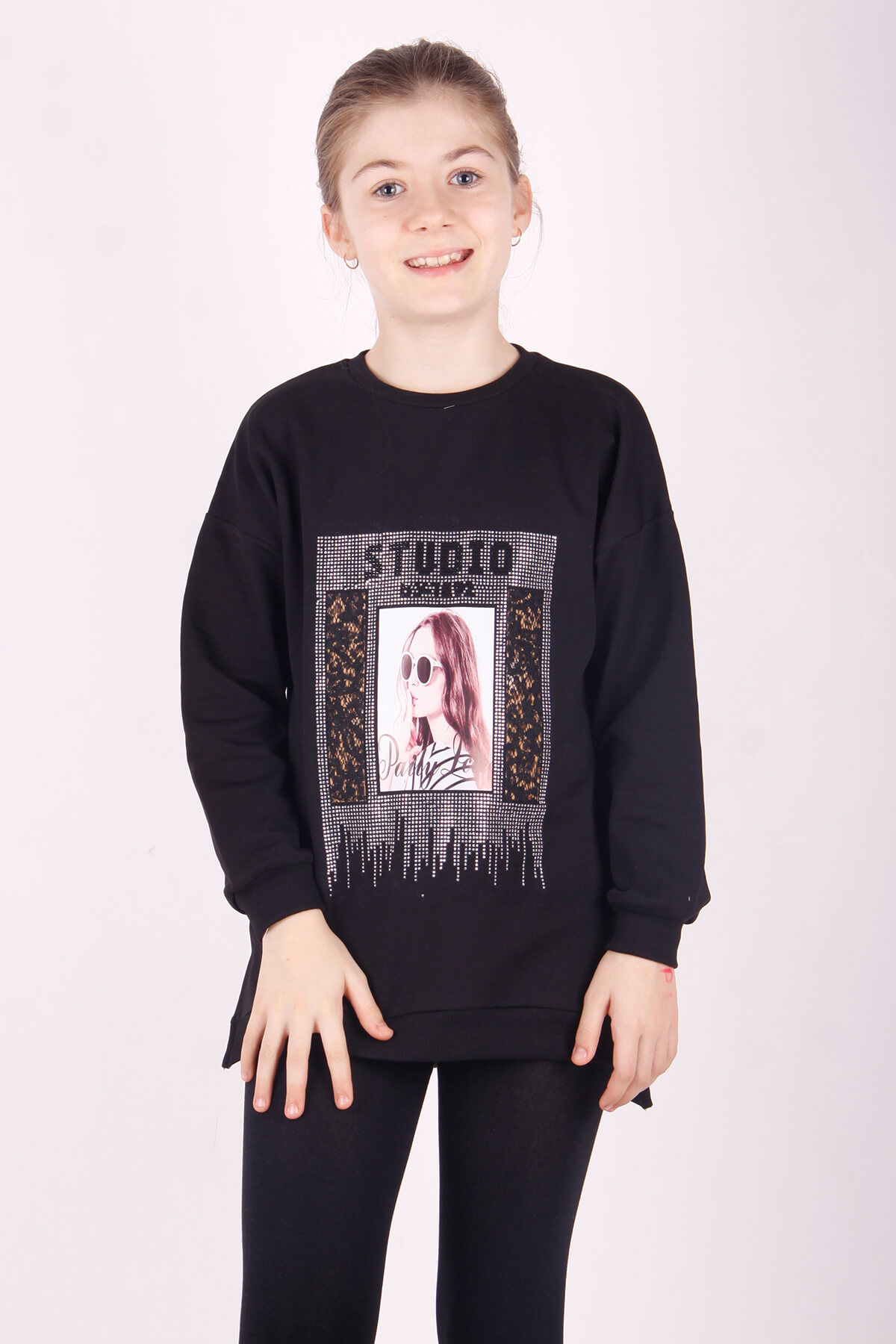 Toontoy Kız Çocuk Studio Baskılı Sweatshirt