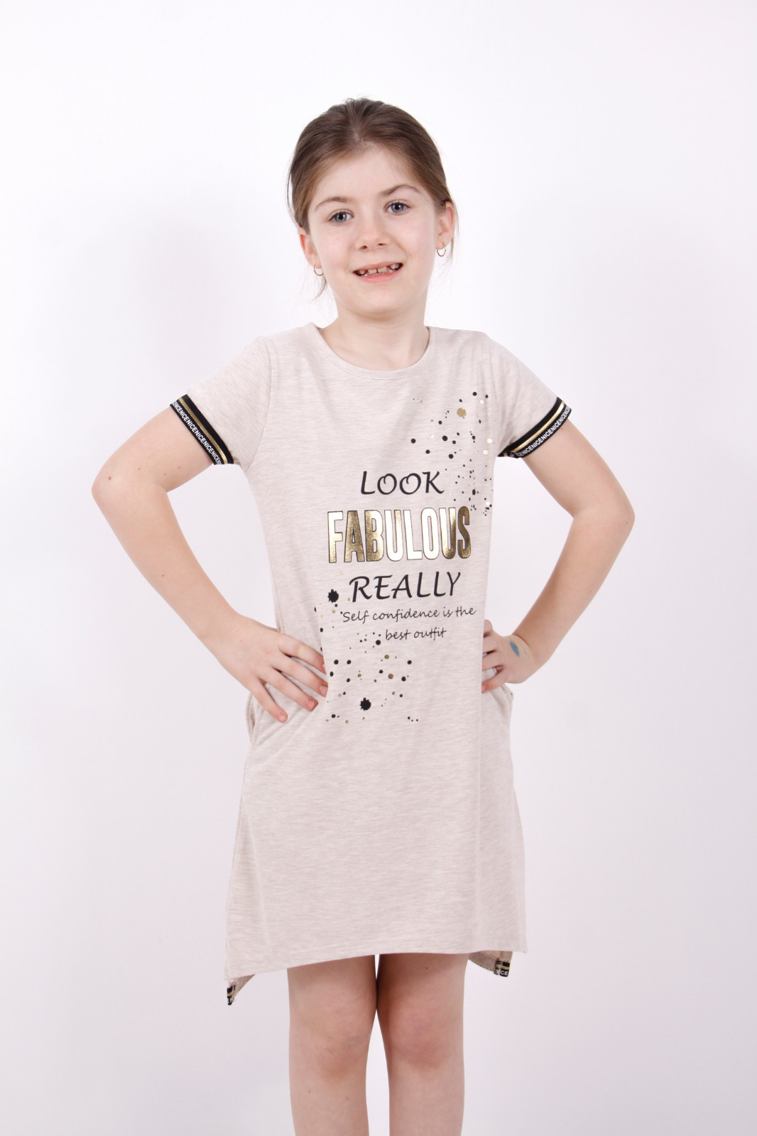 Toontoy Kız Çocuk Fabulous Baskılı Elbise