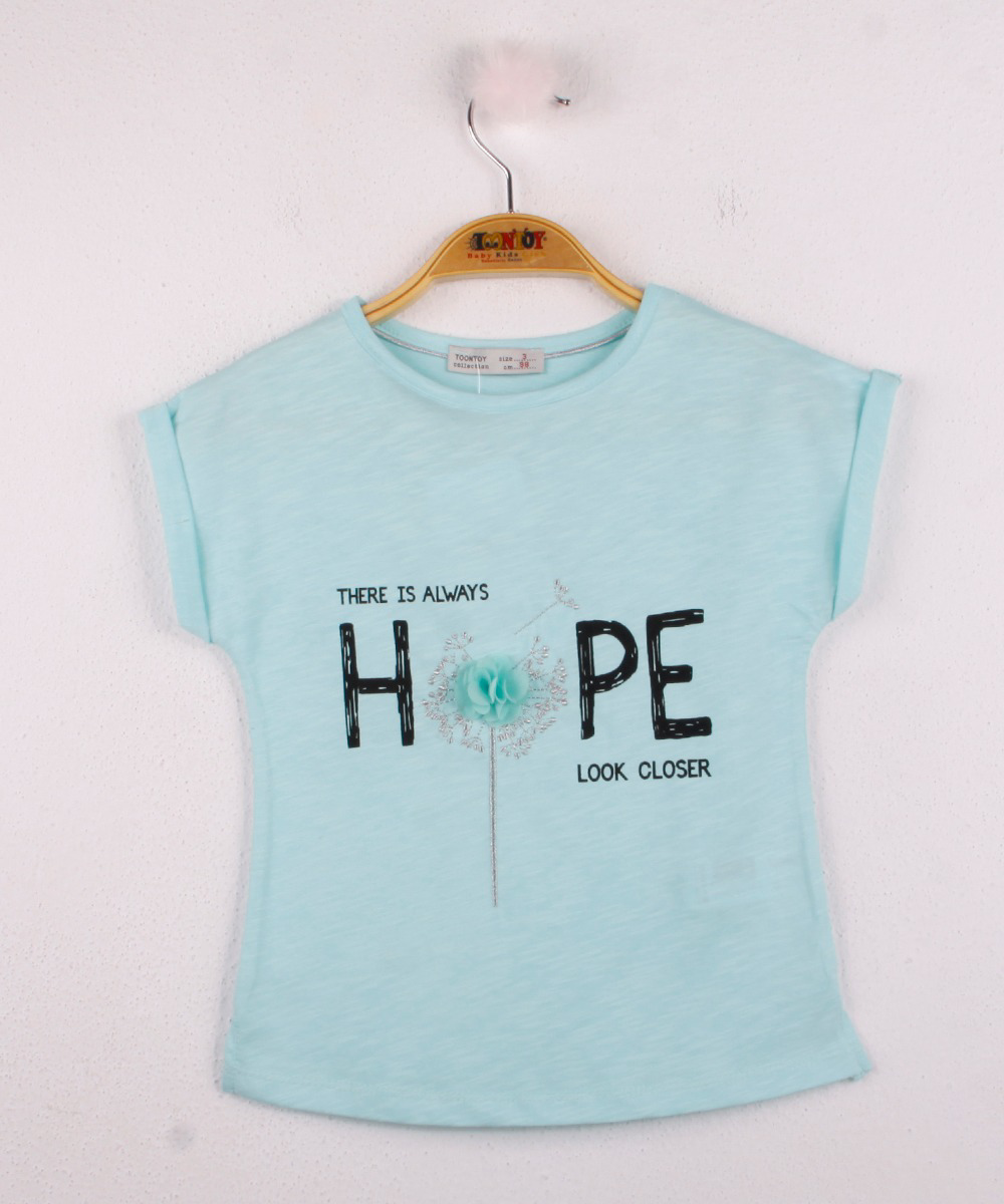 Toontoy Kız Çocuk Hope Baskılı Tişört