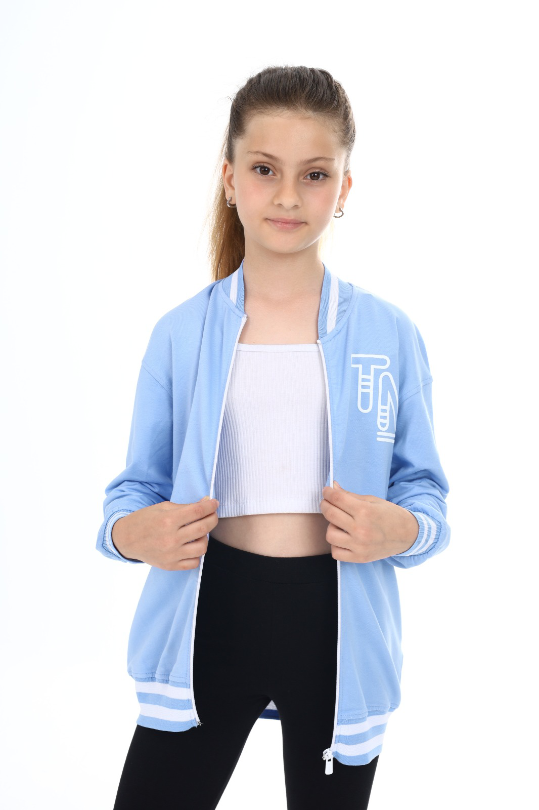 Toontoy Kız Çocuk Baskılı Hırka