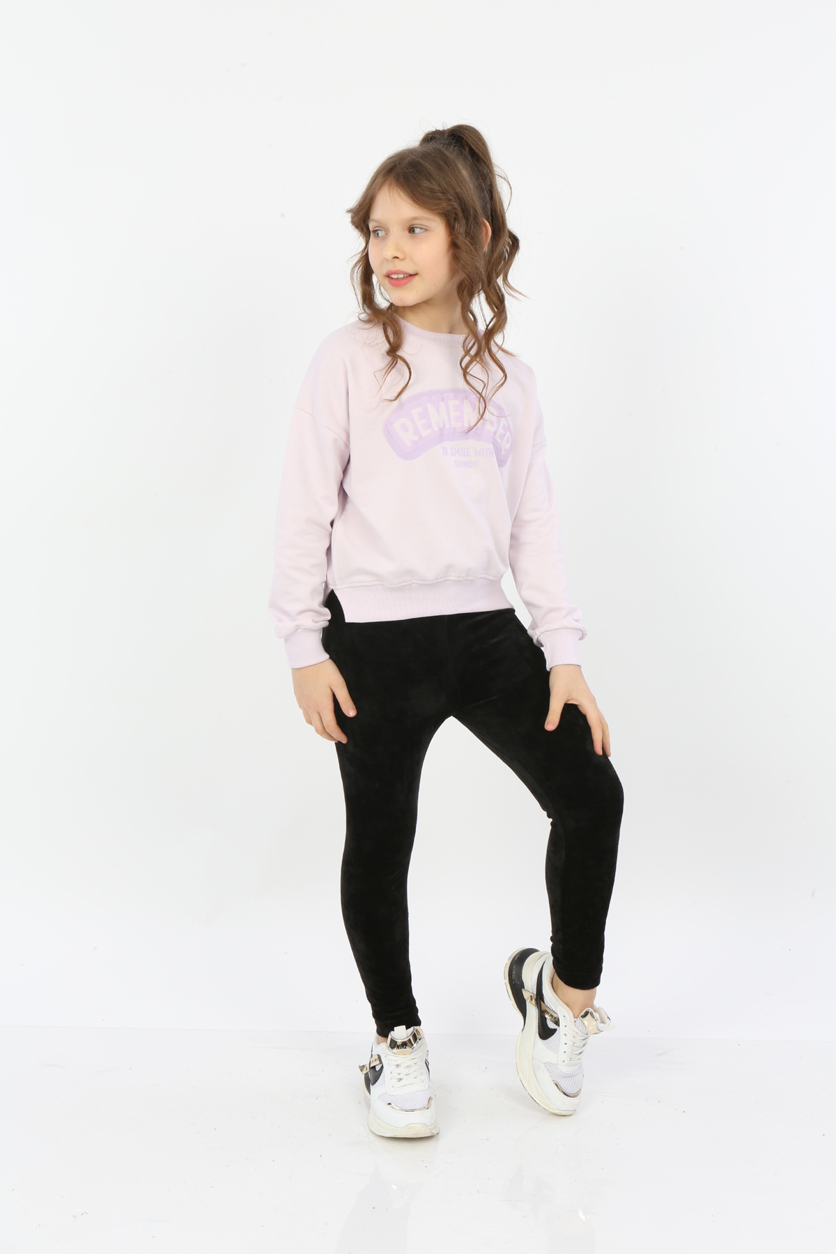 Toontoy Kız Çocuk Remember Baskılı Sweatshirt