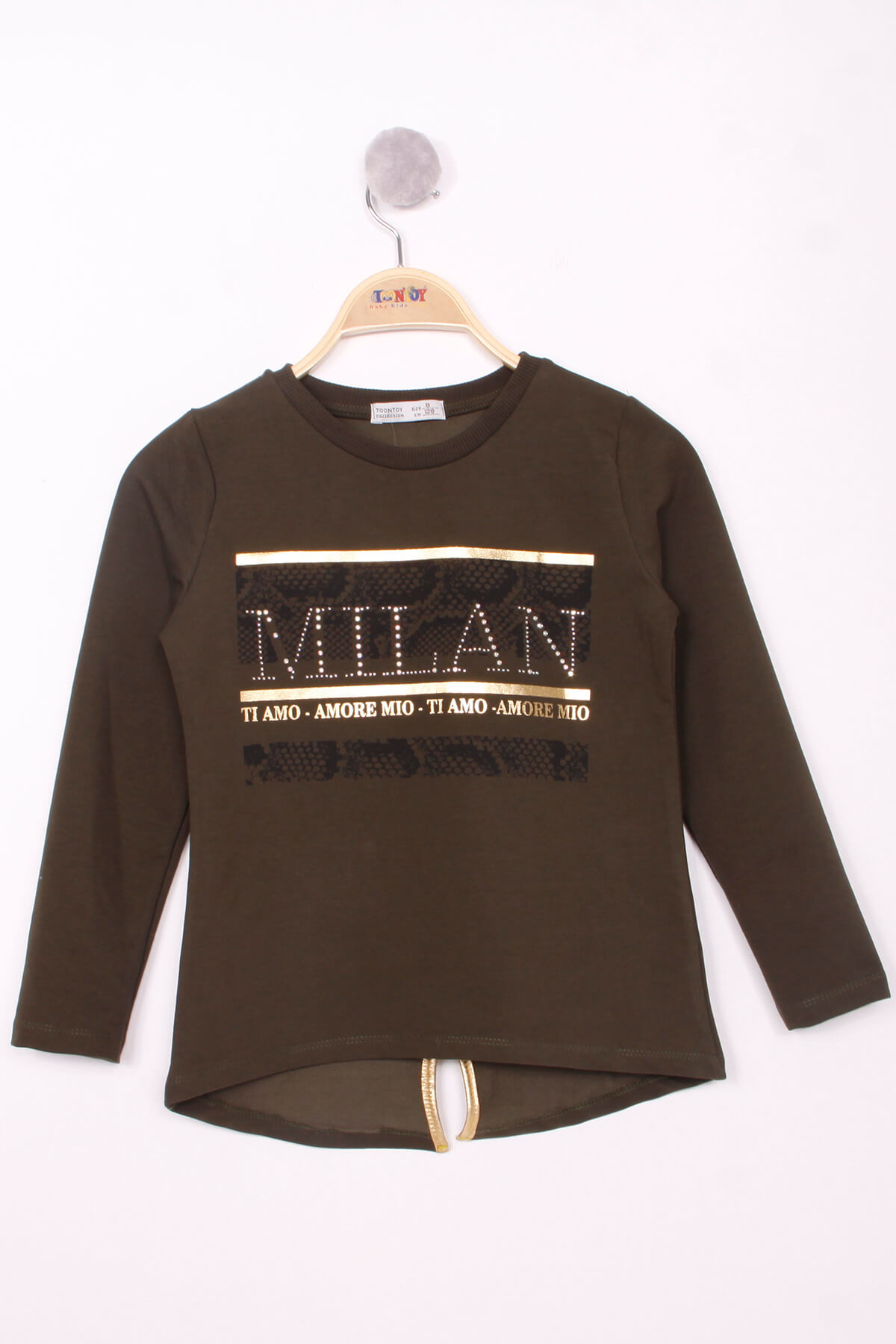Toontoy Kız Çocuk Milan Baskılı Sweatshirt