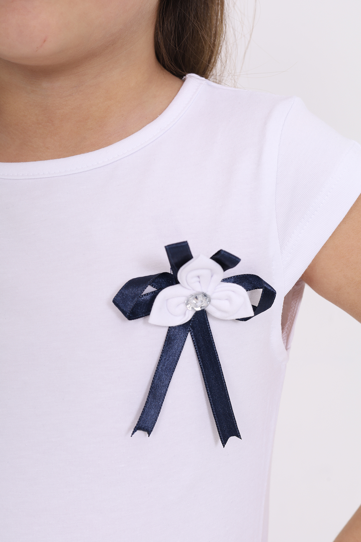 Toontoy Kız Çocuk Baskılı Göğsü Aksesuarlı Takım