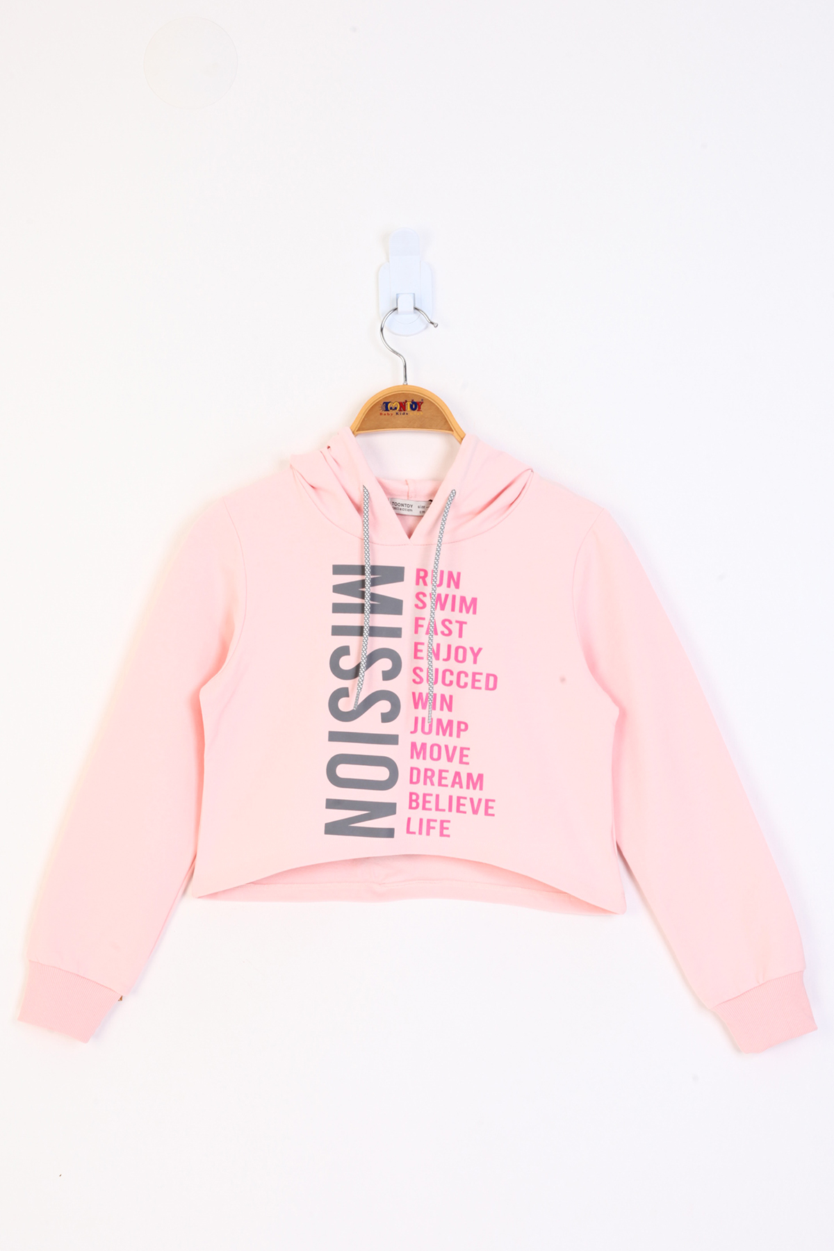 Toontoy Kız Çocuk Yazı Baskılı Sweatshirt