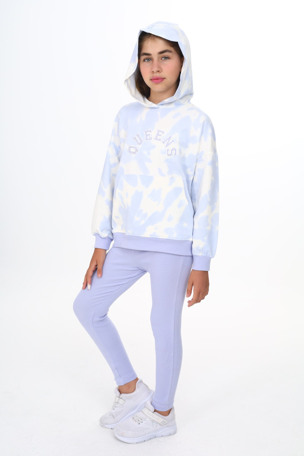 Toontoy  Kız Çocuk Batik Desenli Taytlı Takım