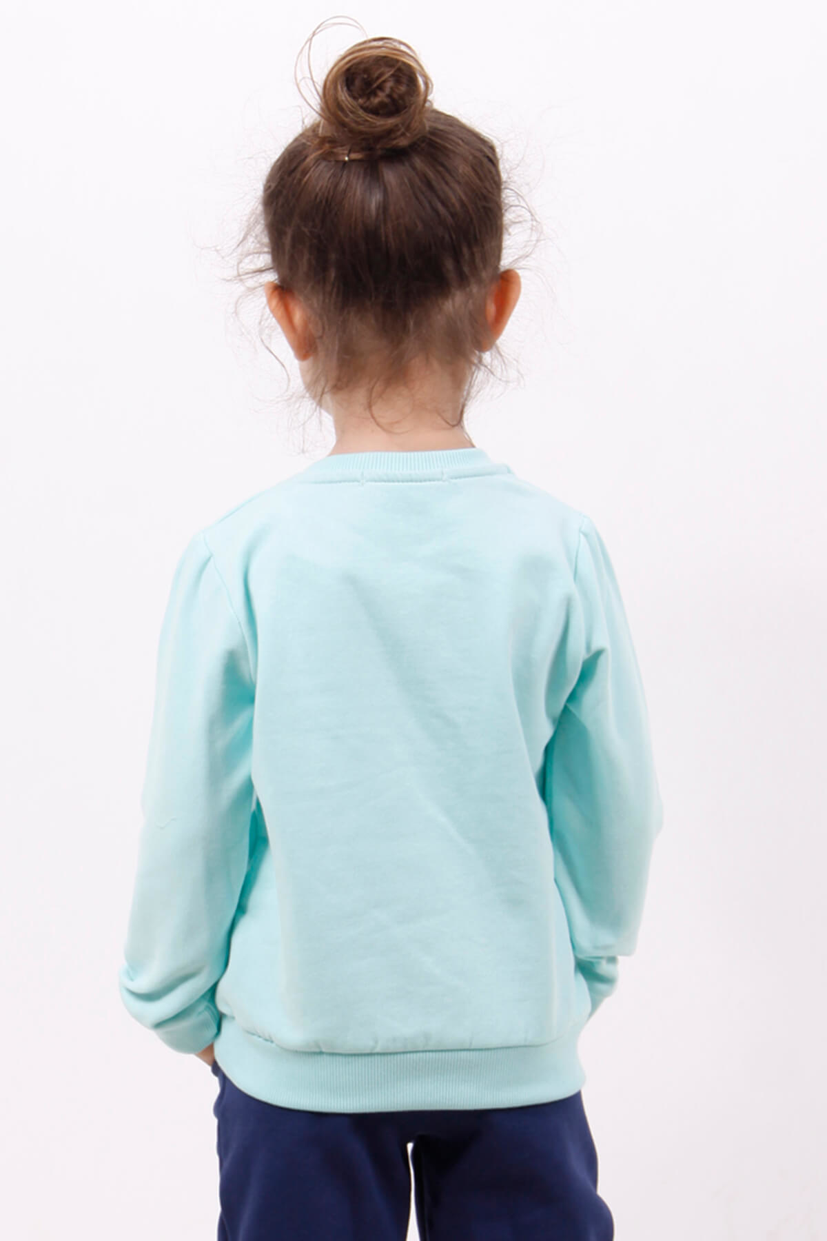 Toontoy Kız Çocuk Göğsü Kalp Nakışlı Sweatshirt