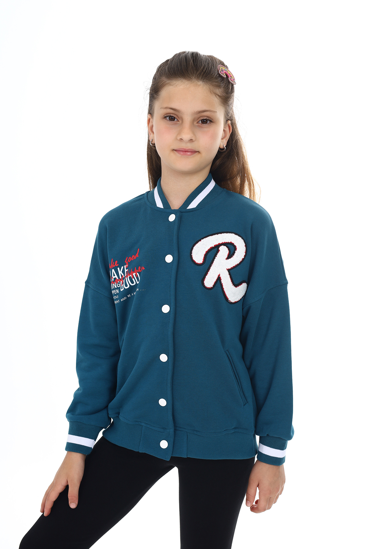 Toontoy  Kız Çocuk Baskılı Kolej Hırka