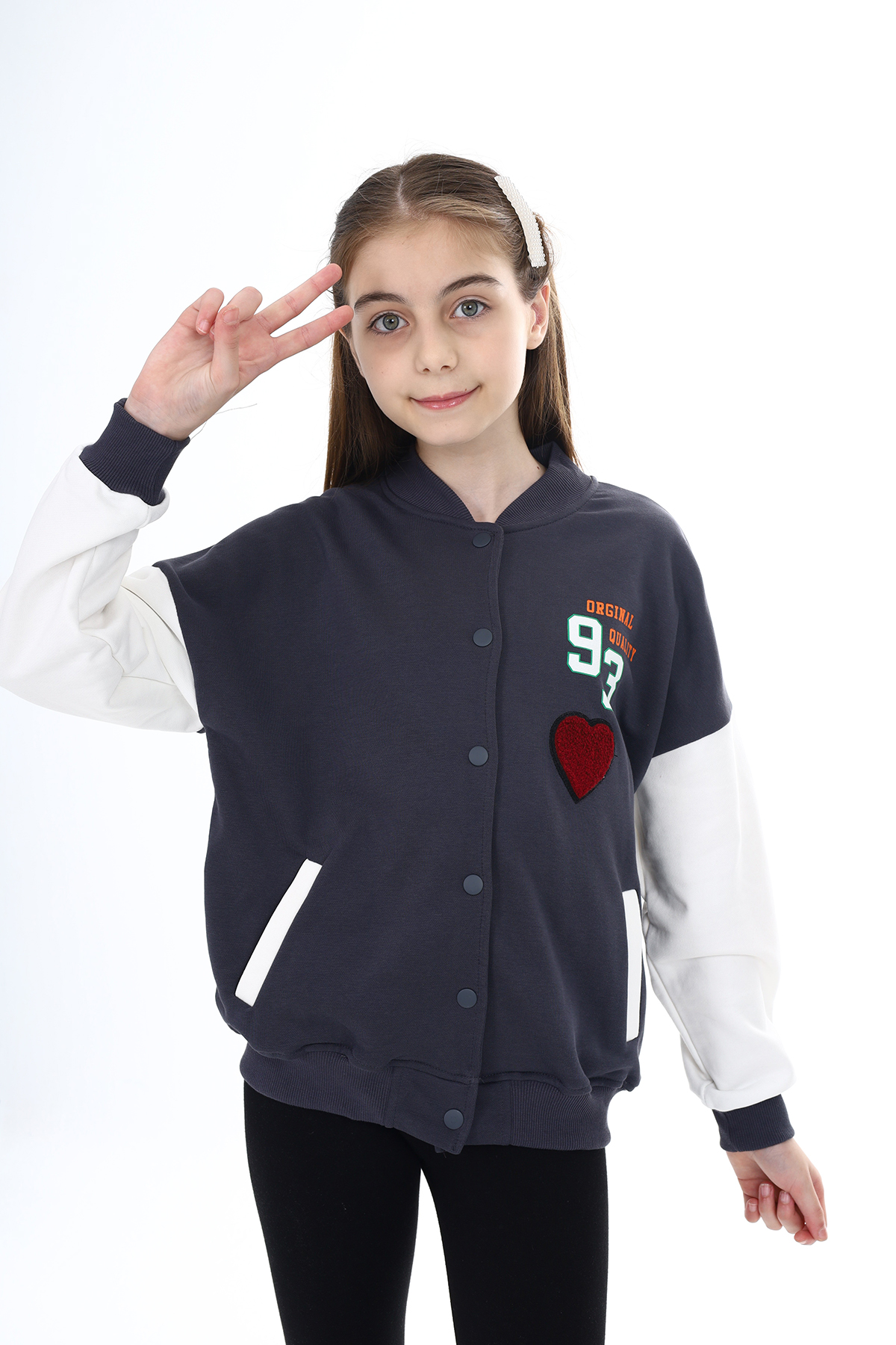 Toontoy  Kız Çocuk Baskılı Kolej Hırka