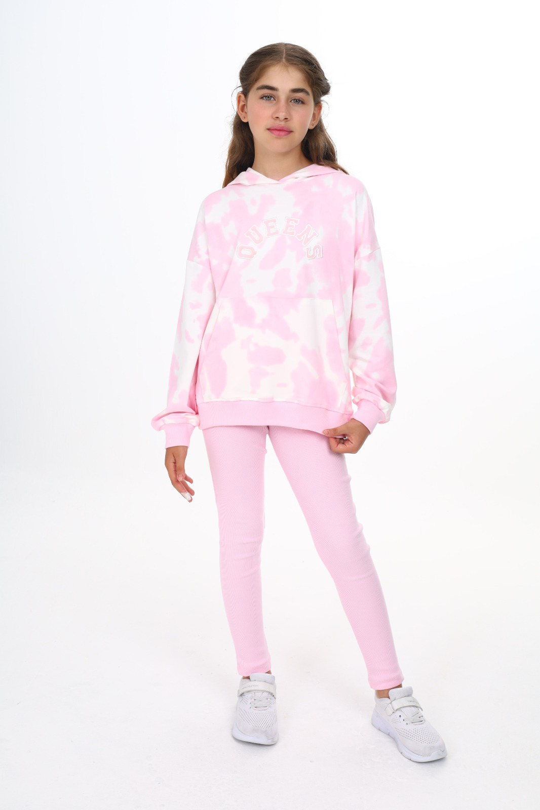 Toontoy  Kız Çocuk Batik Desenli Taytlı Takım