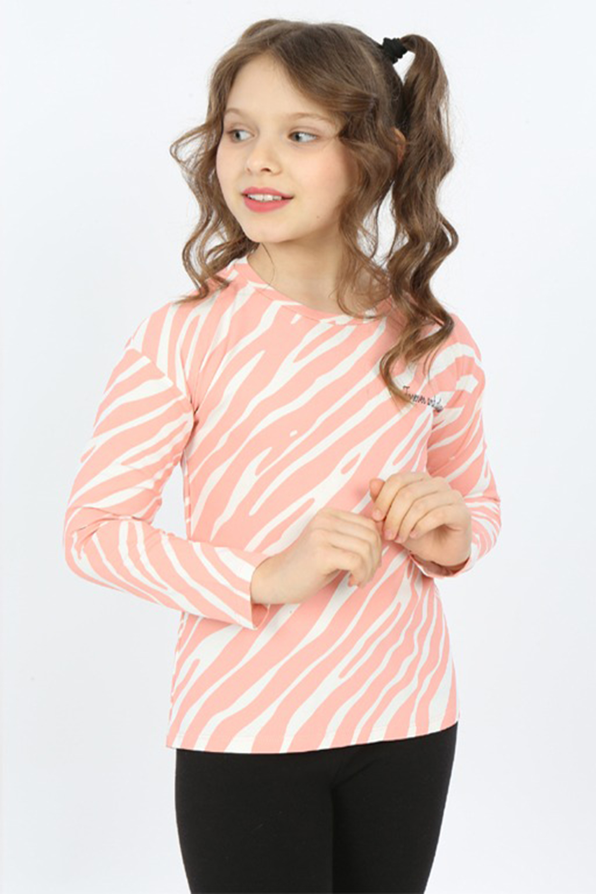 Toontoy Kız Çocuk Komple Baskılı Tişört