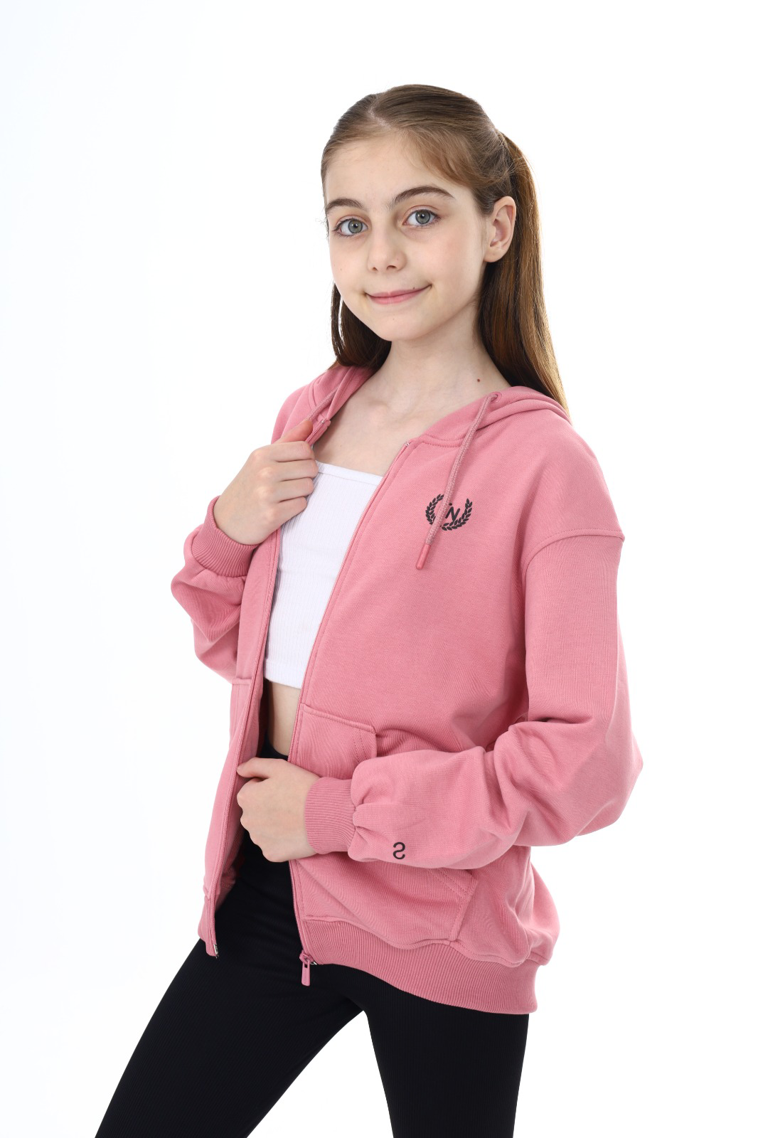 Toontoy Kız Çocuk Baskılı Hırka