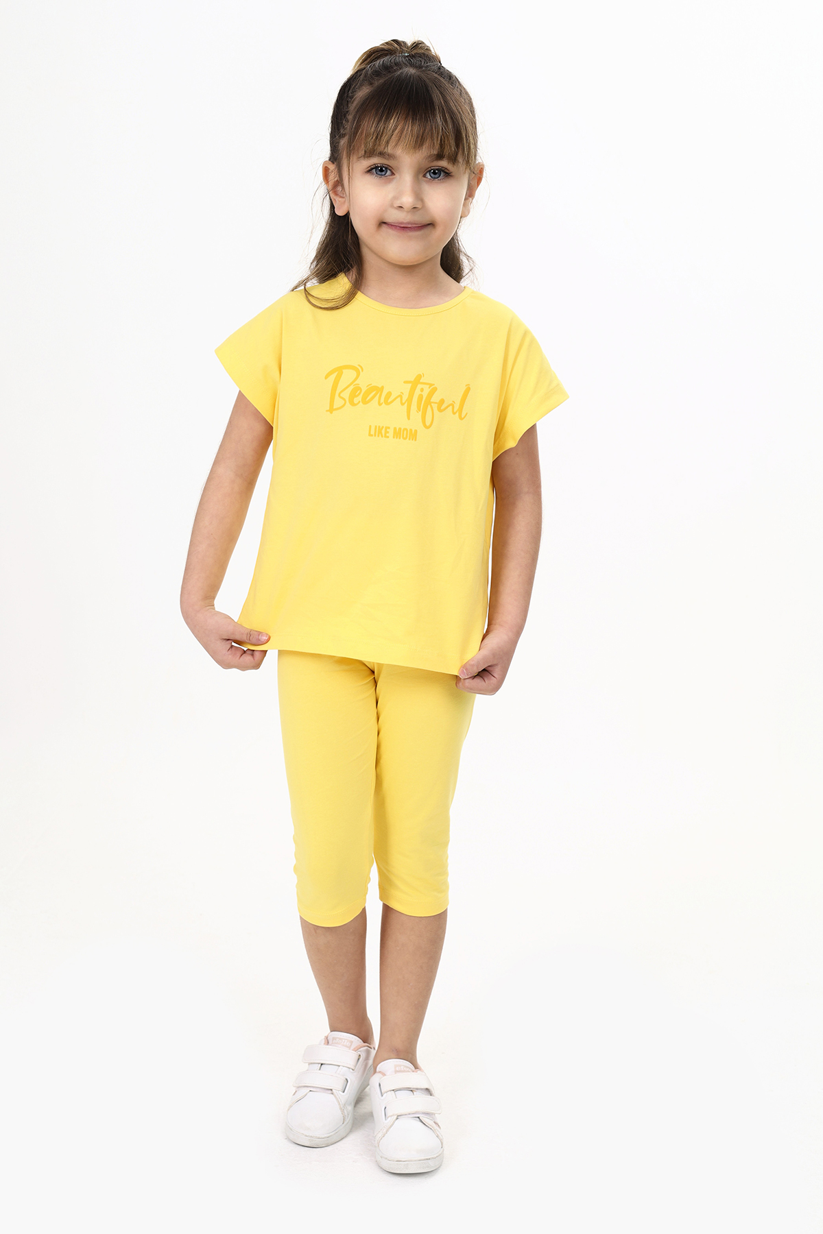 Toontoy Kız Çocuk Beautıful Baskılı Kaprili Takım