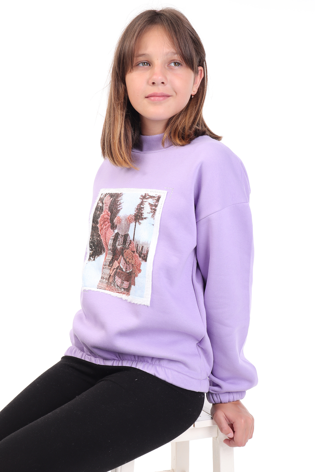 Toontoy Kız Çocuk Baskılı Sweatshirt