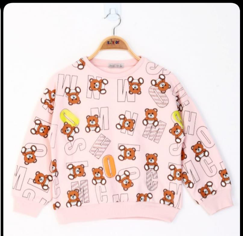 Toontoy Kız Çocuk Harf Baskılı Sweatshirt