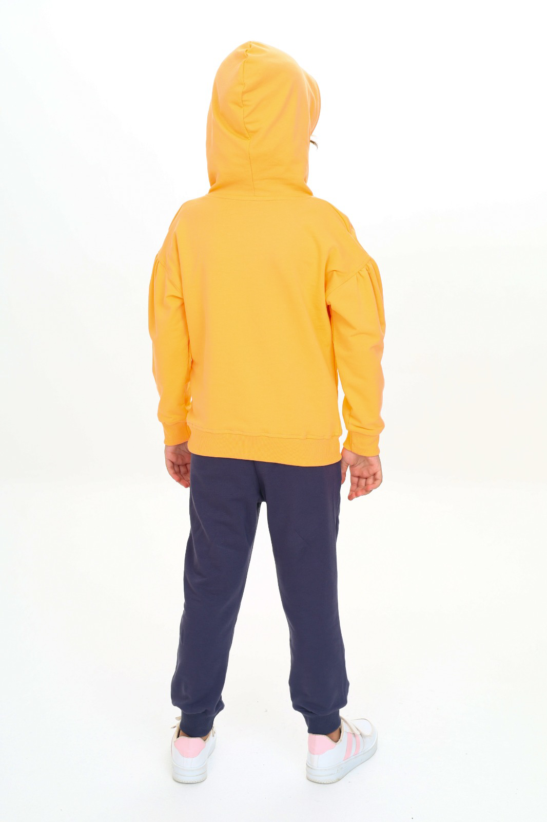 Toontoy  Kız Çocuk Kapüşonlu Best Brand Nakışlı Taytlı Takım