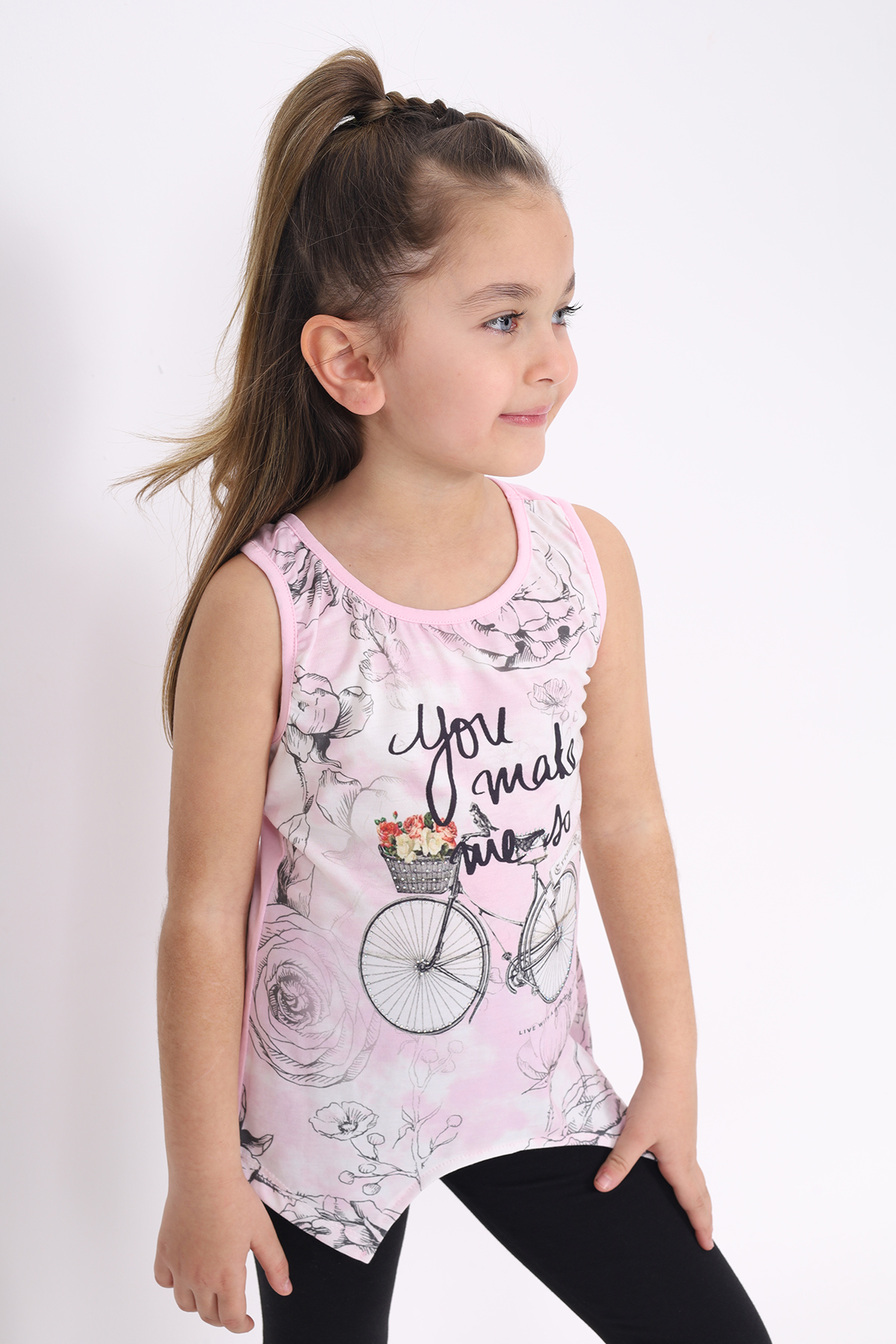 Toontoy  Kız Çocuk Awesome Baskılı Şortlu Takım