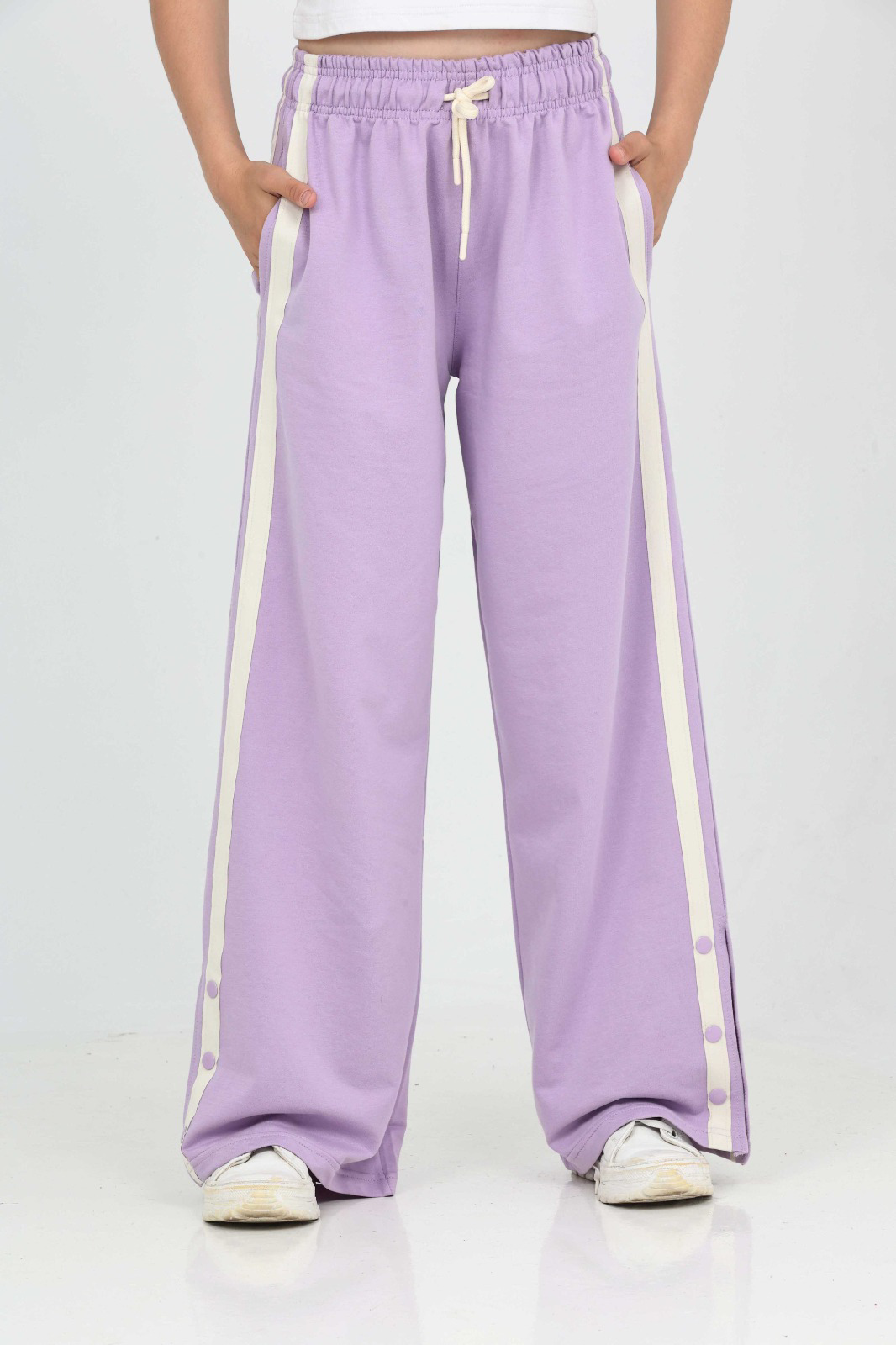 Toontoy Kız Çocuk Boydan Şeritli Eşofman Alt