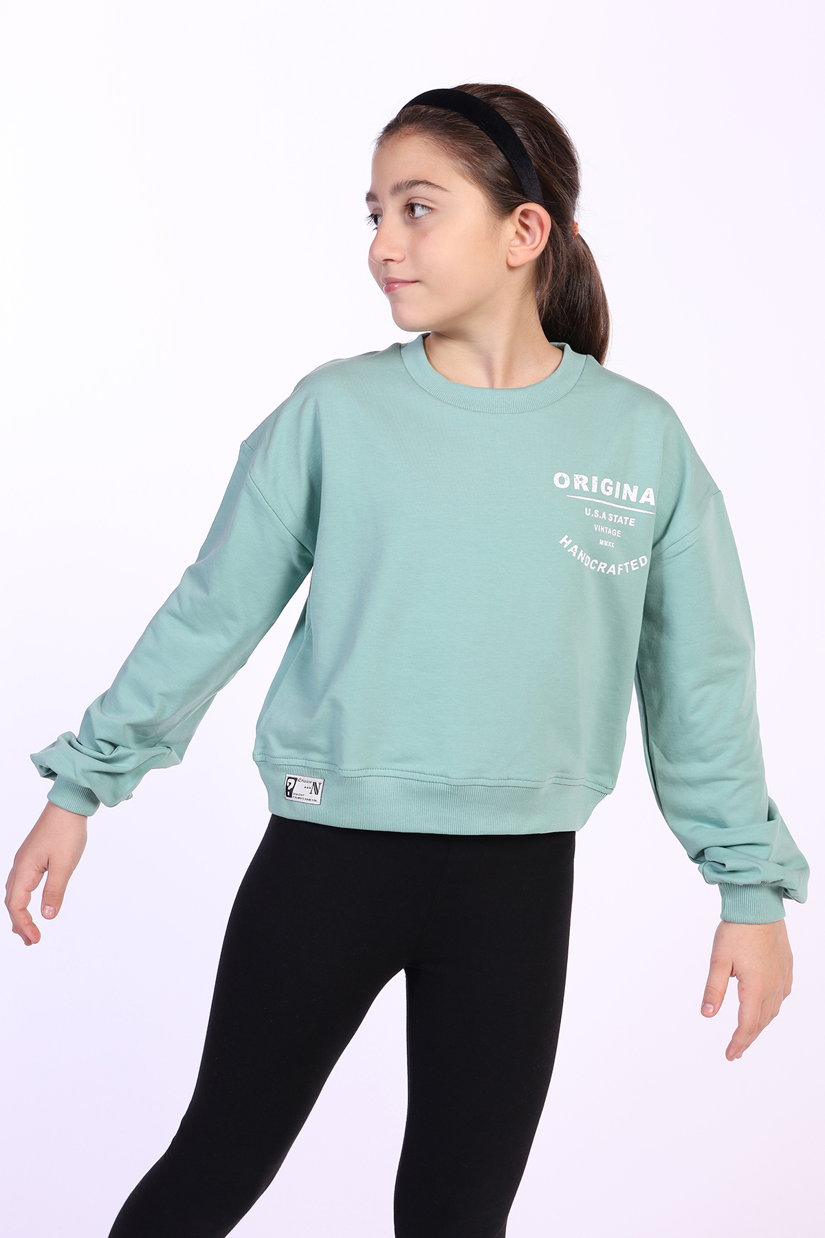 Toontoy Kız Çocuk Orıgınal Baskılı Sweatshirt