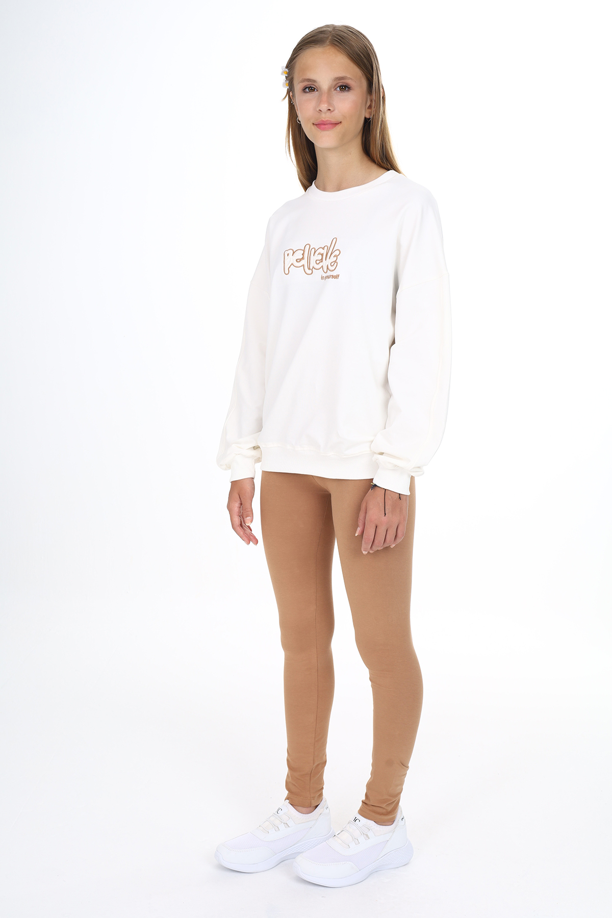 Toontoy Kız Çocuk Belıeve Nakışlı Taytlı Takım