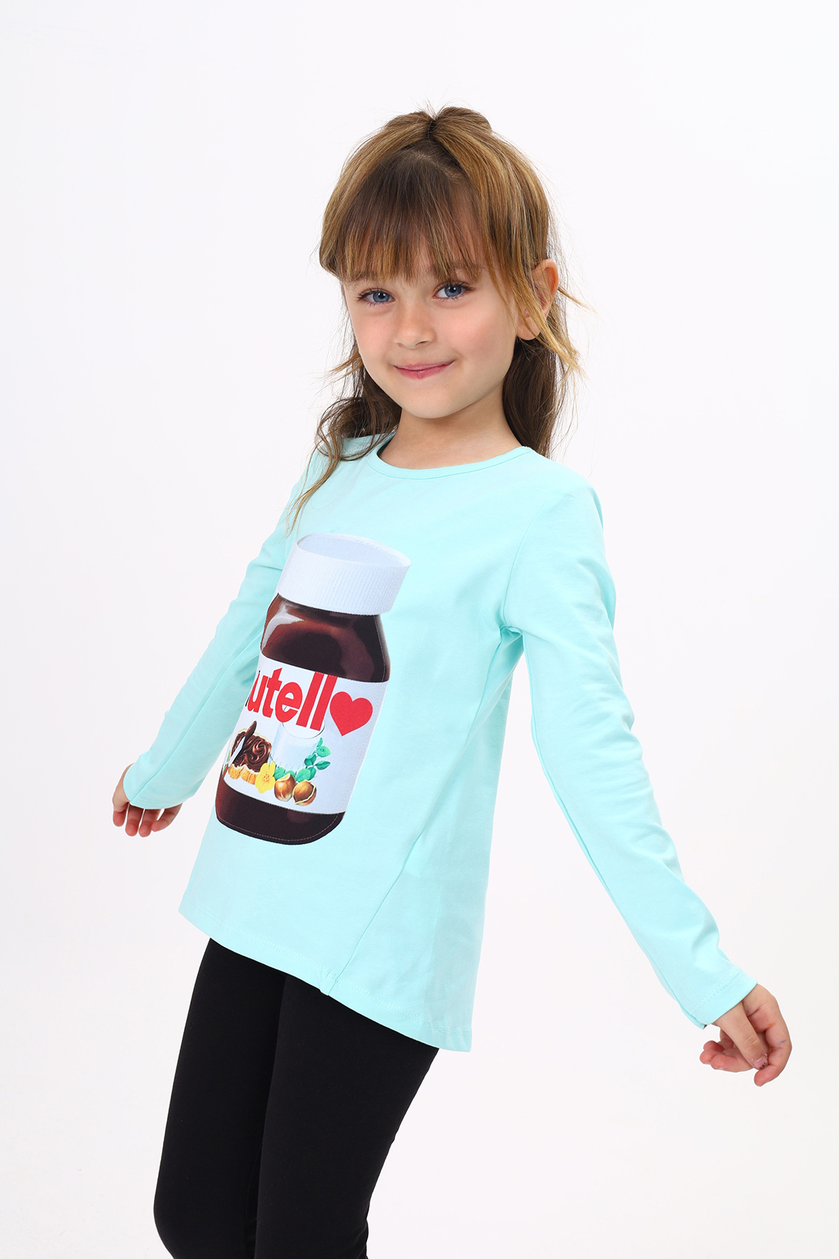 Toontoy Kız Çocuk Nutella Baskılı T-Shirt