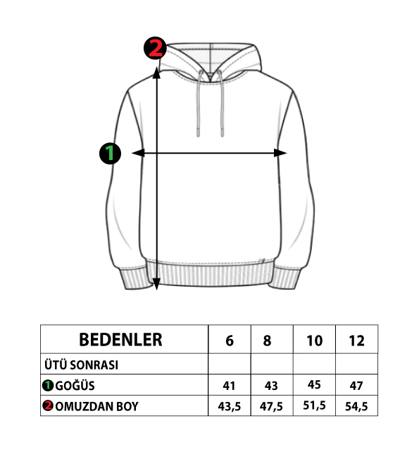 Toontoy Kız Çocuk Tavşan Baskılı Kapüşonlu Sweatshirt