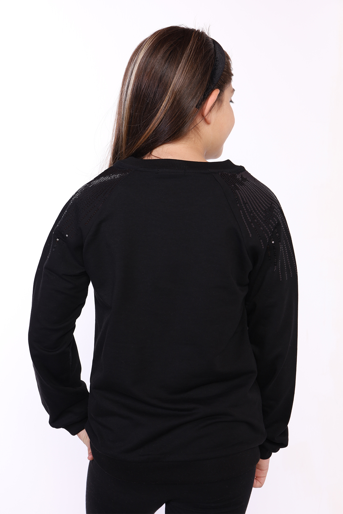 Toontoy Kız Çocuk Pullu Nakışlı Sweatshirt