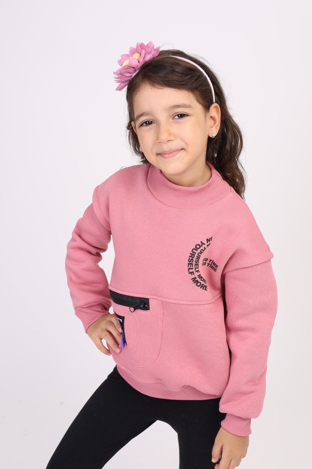 Toontoy Kız Çocuk Baskılı Sweatshirt