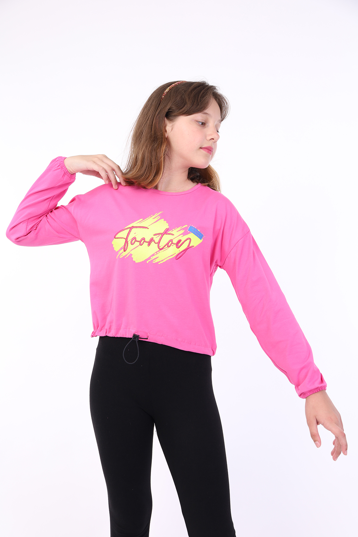 Toontoy Kız Çocuk Baskılı Tişört