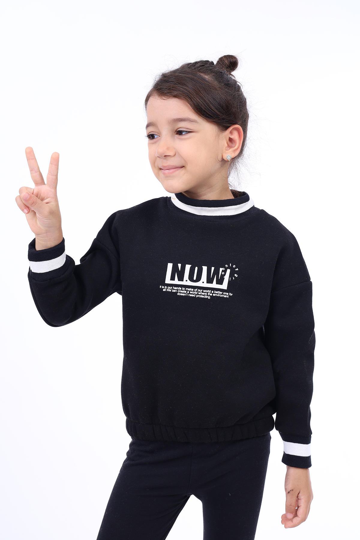 Toontoy Kız Çocuk Yazı Varaklı T-Shirt