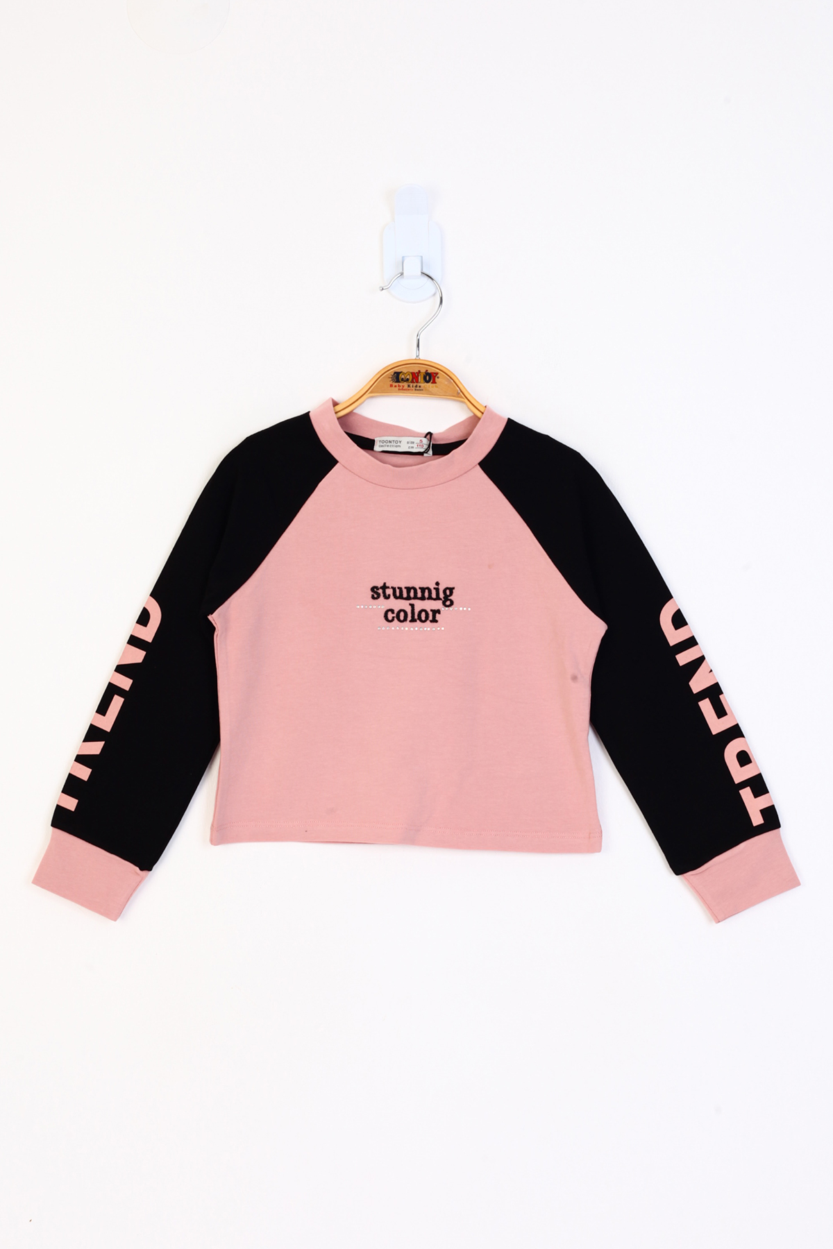 Toontoy Kız Çocuk Stunnig Collar Baskılı Sweatshirt