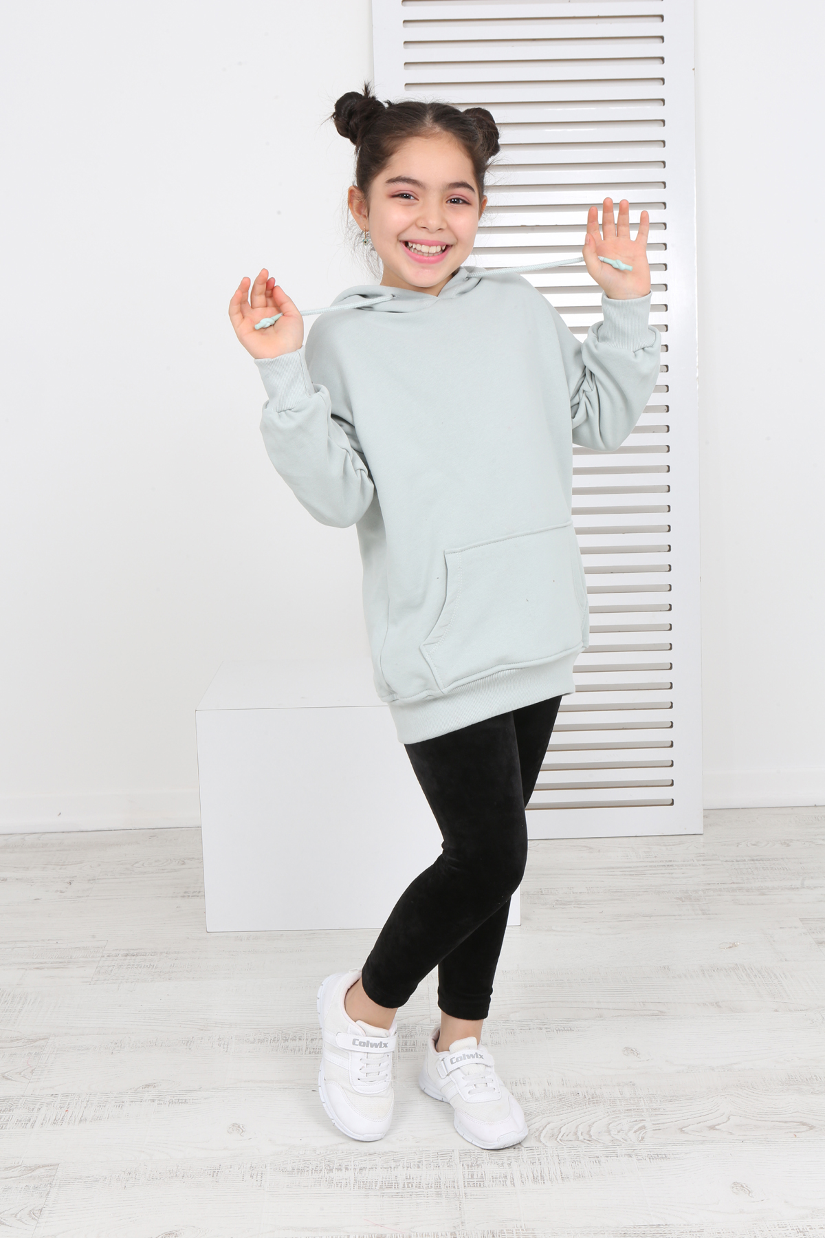 Toontoy Kız Çocuk Kanguru Cepli Sweatshirt