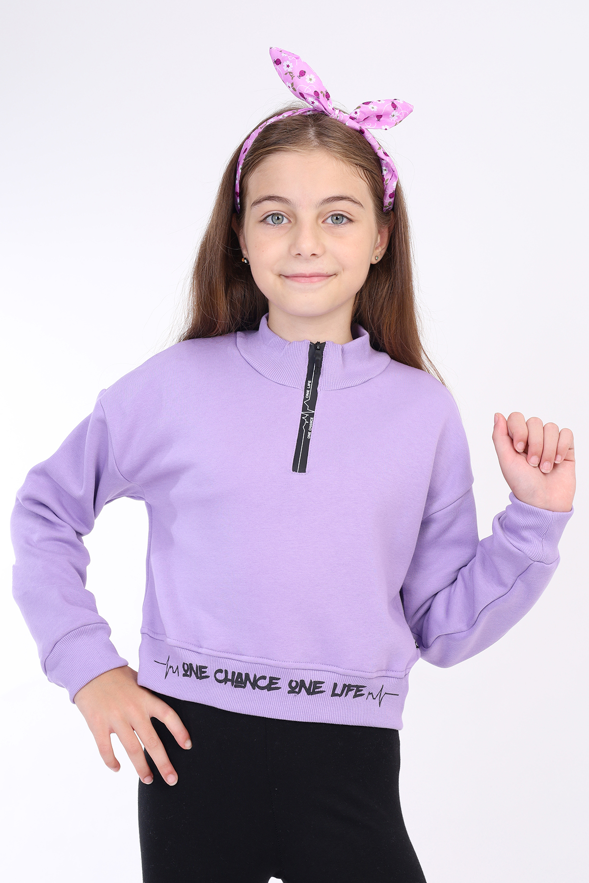 Toontoy Kız Çocuk Baskılı Sweatshirt