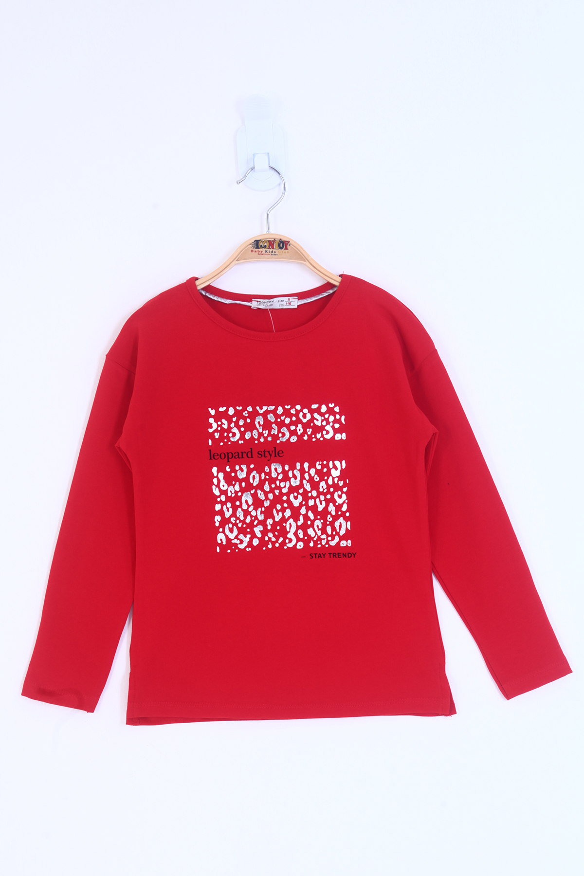 Toontoy Kız Çocuk Leopard Style Baskılı Tişört