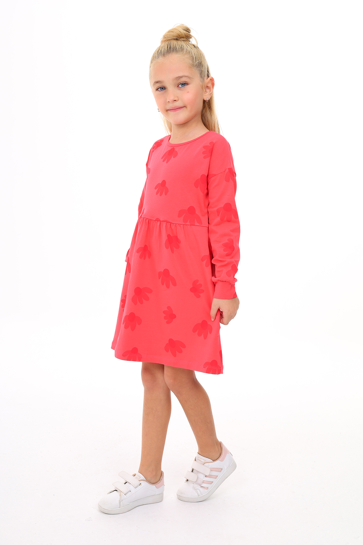 Toontoy Kız Çocuk Baskılı Elbise