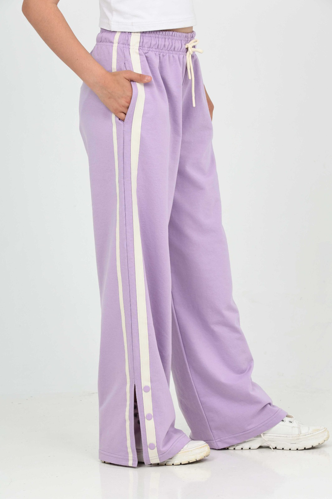 Toontoy Kız Çocuk Boydan Şeritli Eşofman Alt