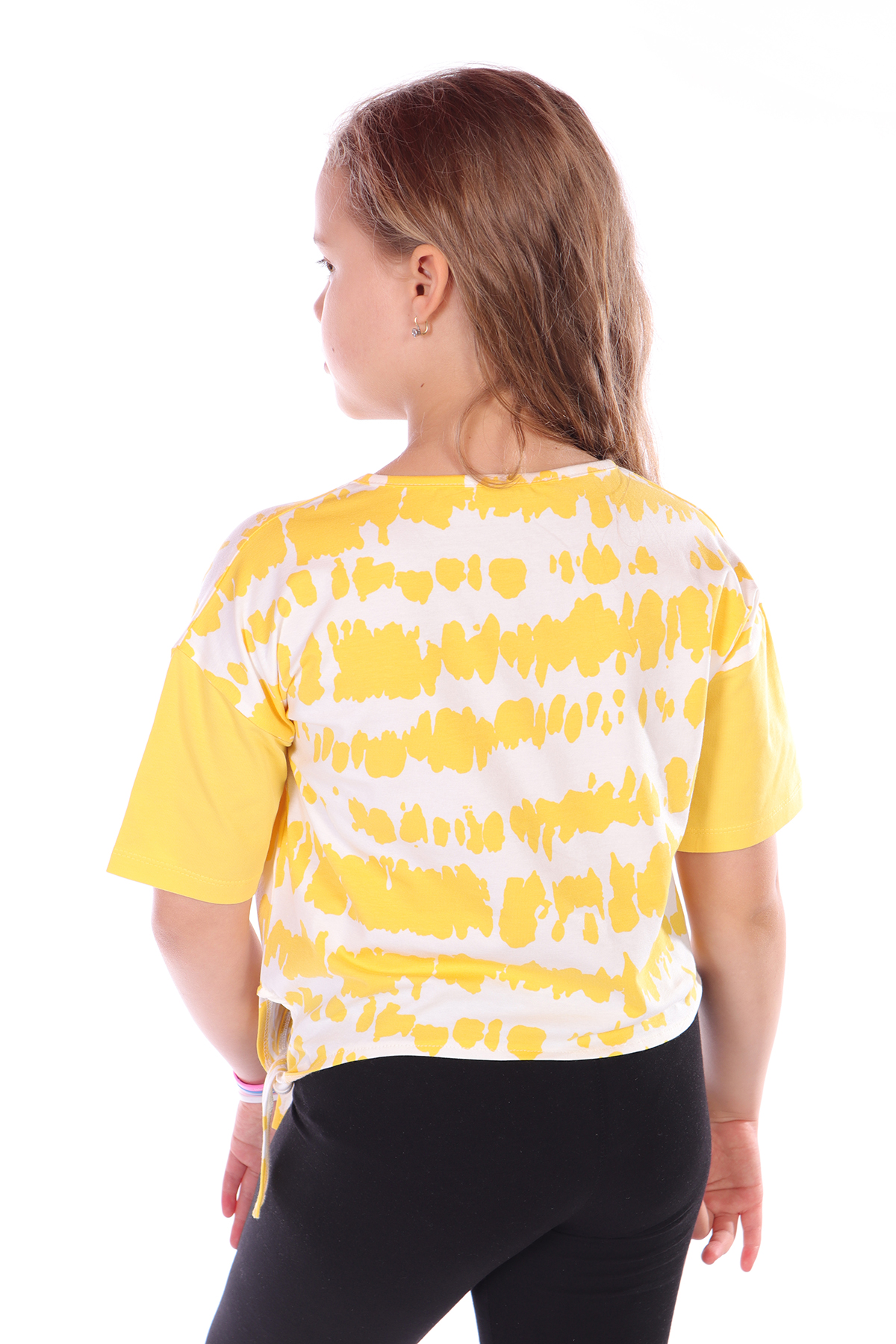 Toontoy Kız Çocuk Runner Baskılı Batikli Tişört