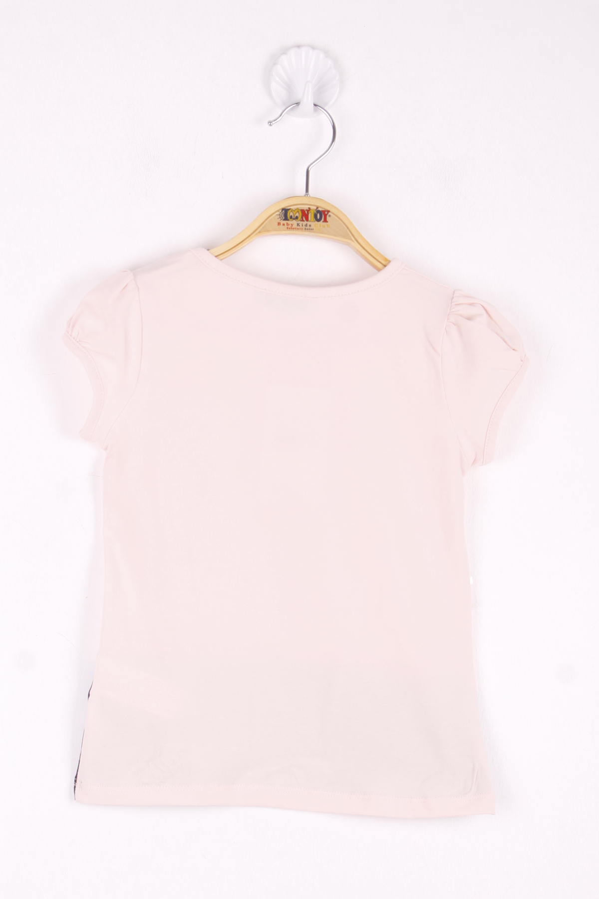 Toontoy Kız Çocuk Pul İşlemeli Baskılı T-Shirt