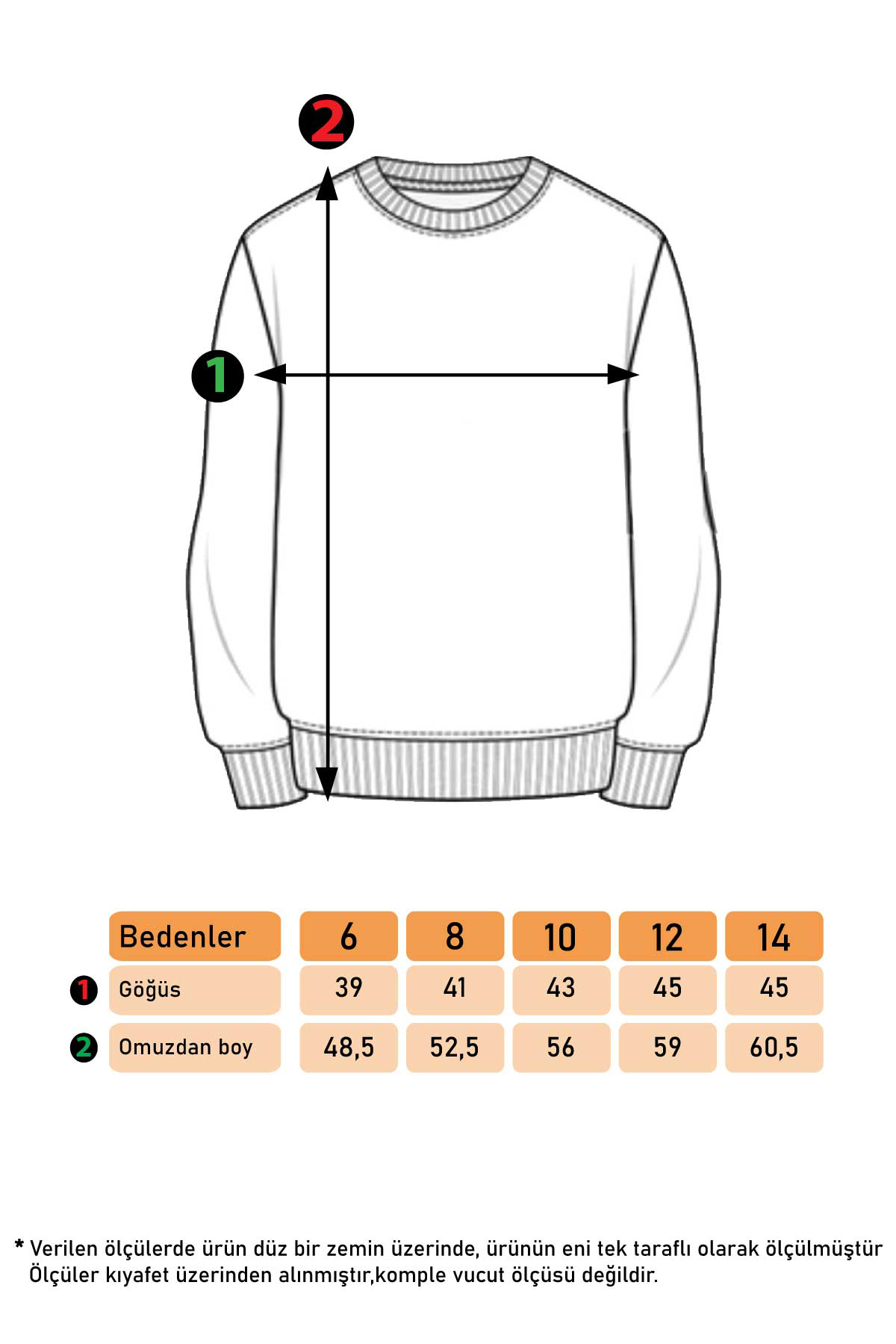Toontoy Kız Çocuk Kar Taneli Kurabiye Baskılı Sweatshirt