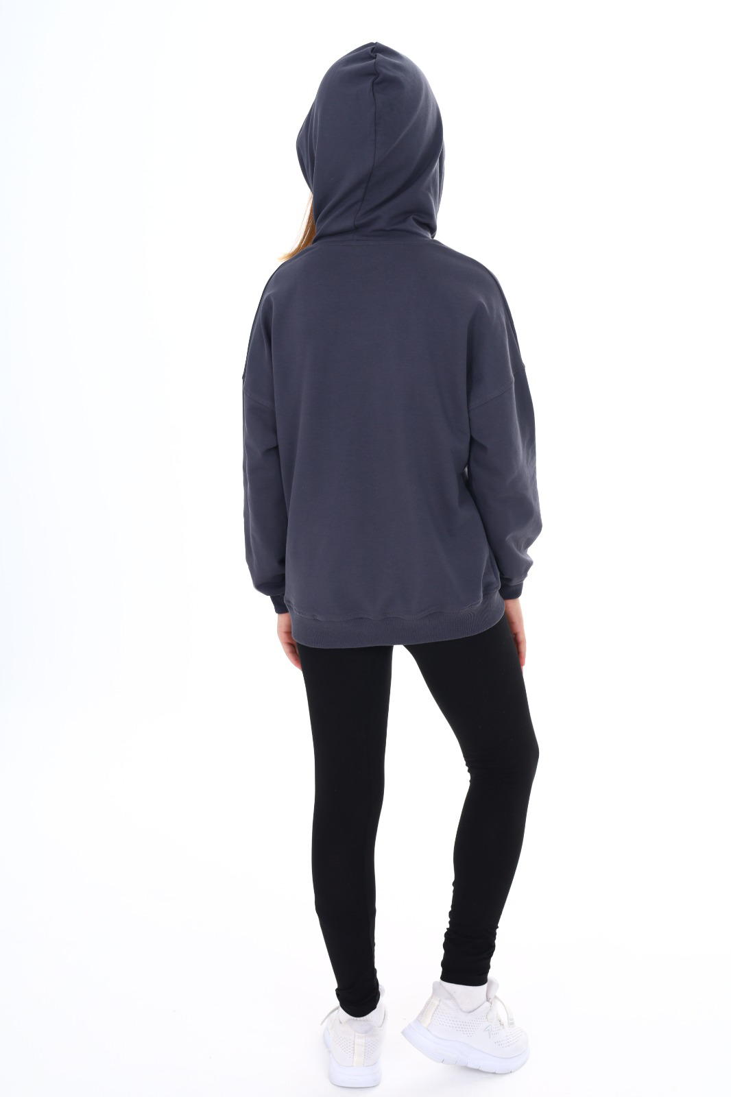 Toontoy Kız Çocuk Kapüşonlu Armalı Taytlı Takım