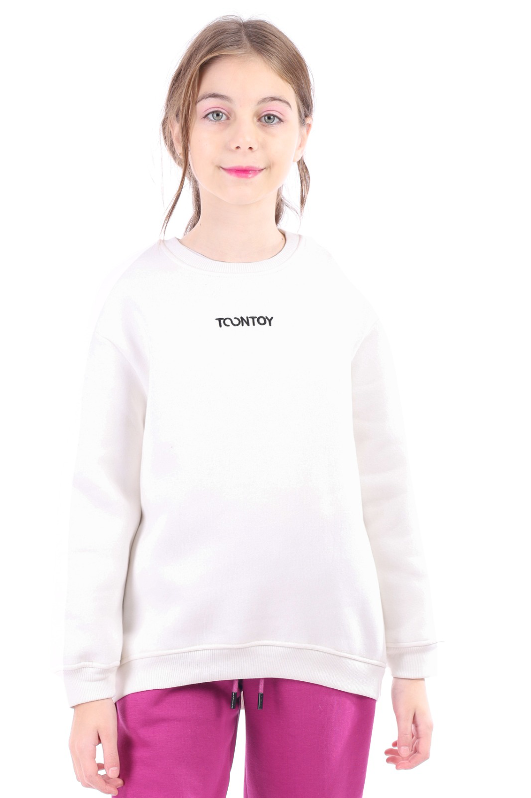 Toontoy Kız Çocuk Nakışlı Sweatshirt