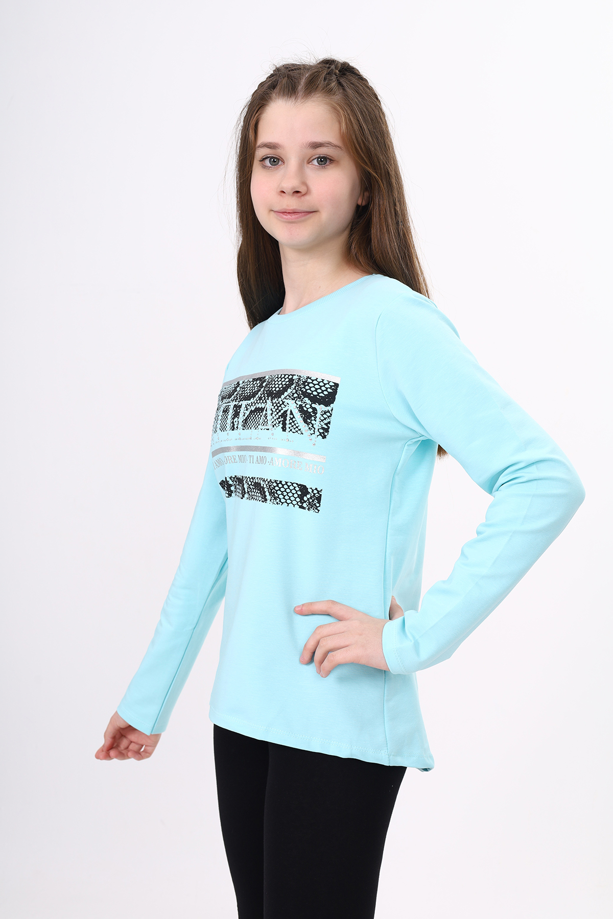 Toontoy Kız Çocuk Milan Baskılı Sweatshirt