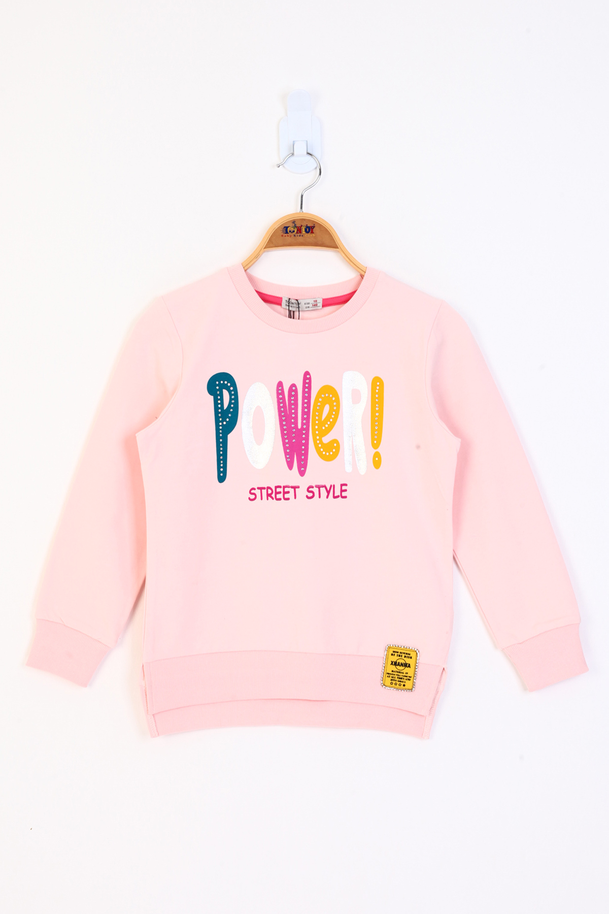 Toontoy Kız Çocuk Power Renkli Baskılı Sweatshirt
