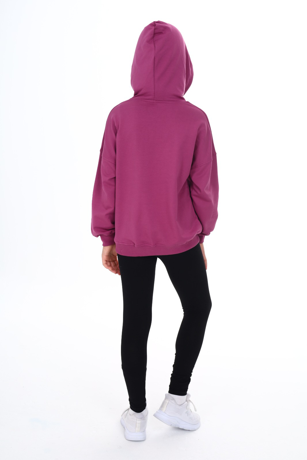 Toontoy Kız Çocuk Kapüşonlu Armalı Taytlı Takım