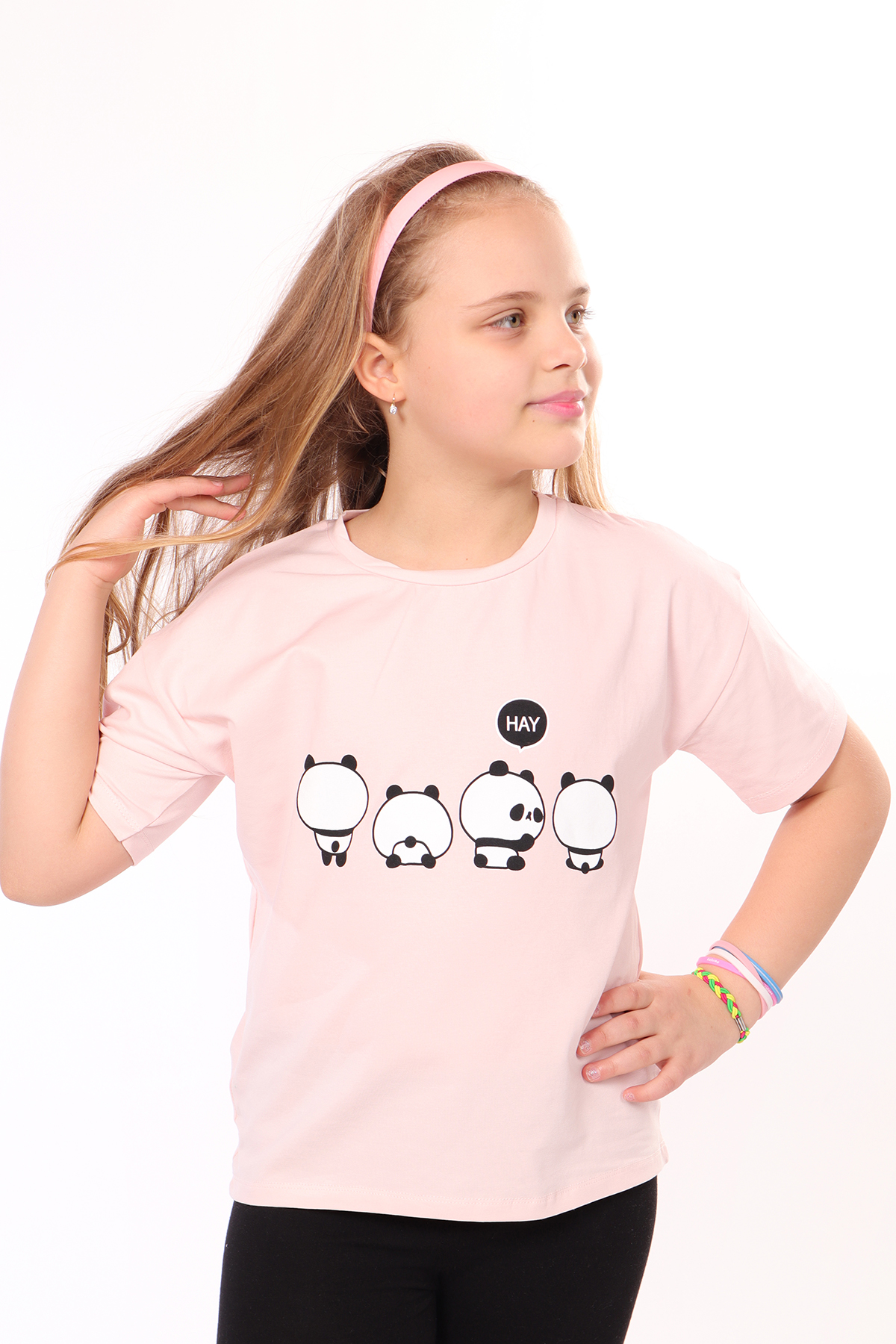 Toontoy Kız Çocuk Baskılı Tişört
