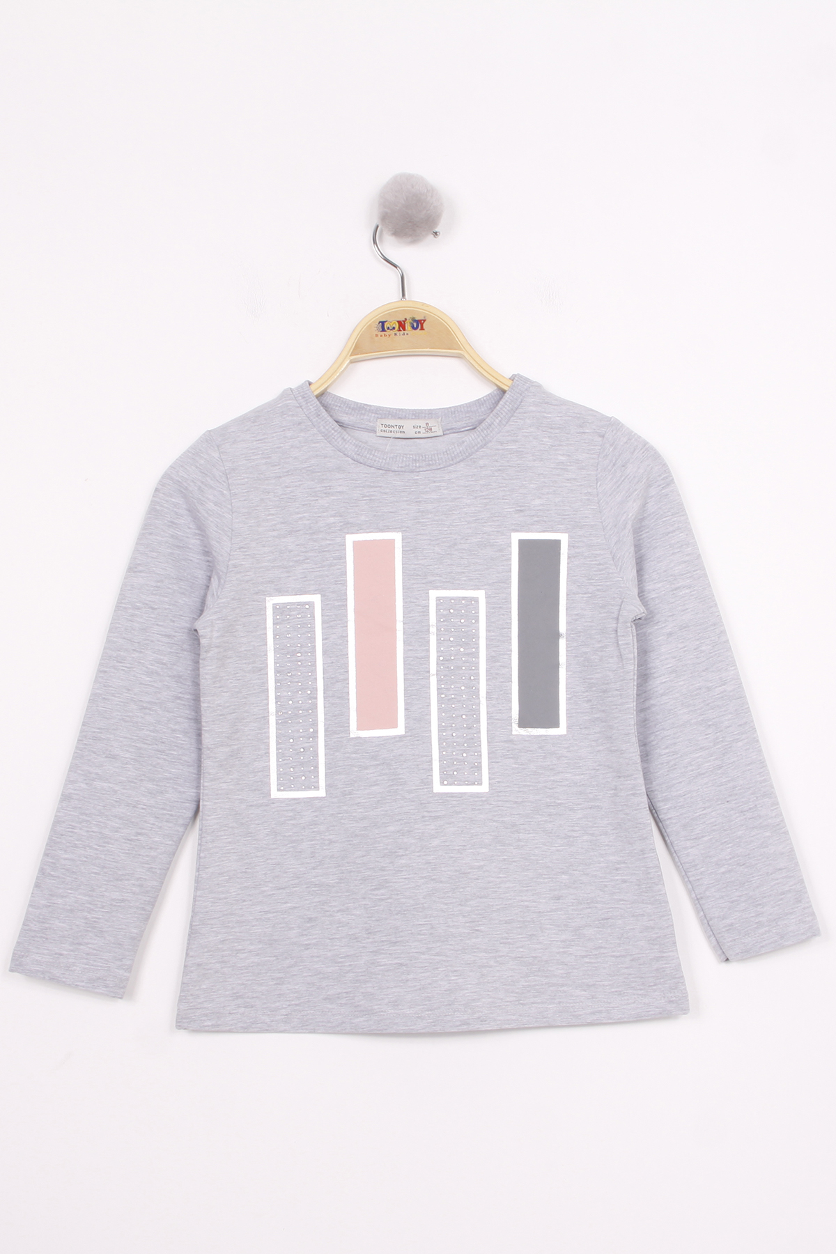 Toontoy Kız Çocuk Kareli Baskılı T-Shirt
